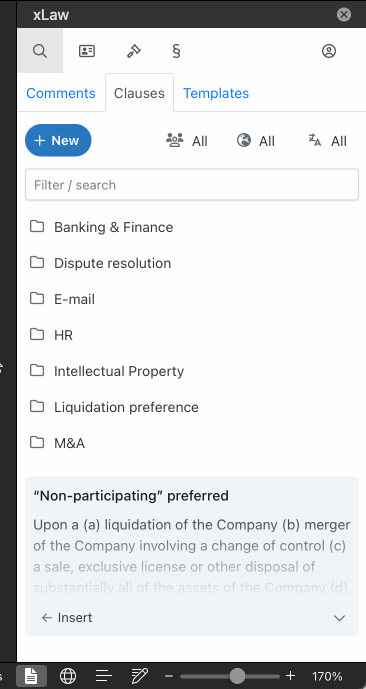Clause sisestamine ja kausta loomine