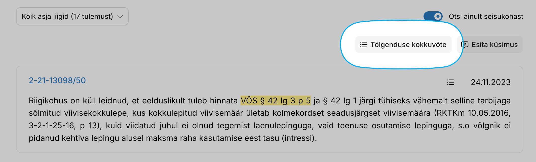 Paragrahvi kokkuvõte