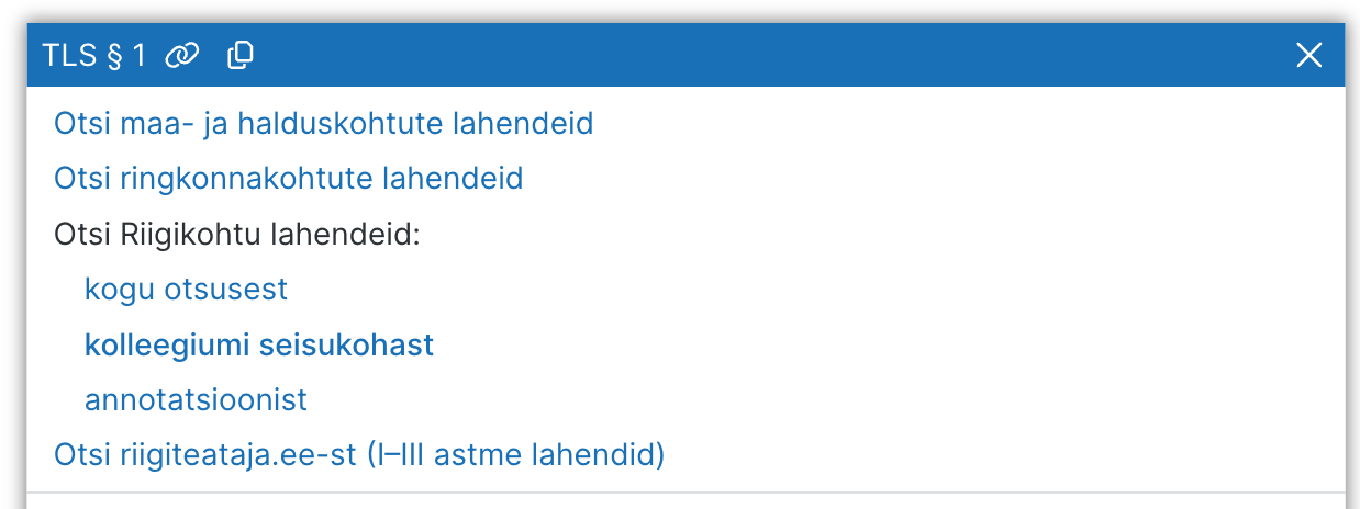 Kohtulahendite otsingud